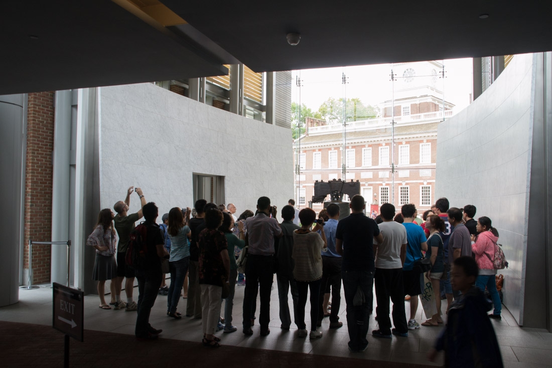 Crowds at the Liberty Bell