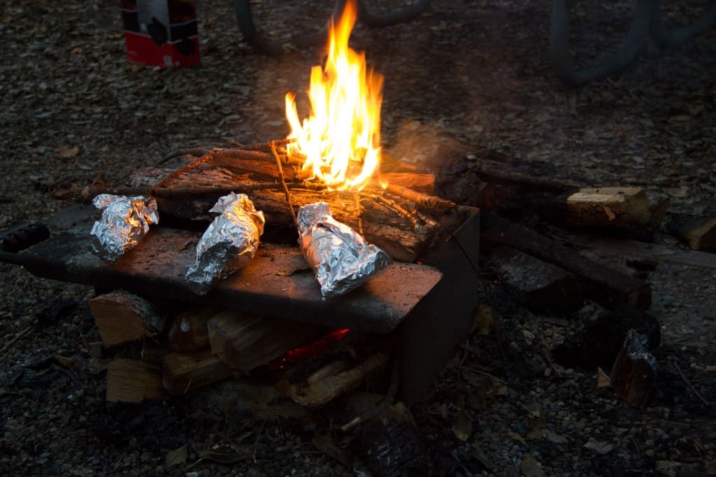 Getting baked potatoes started