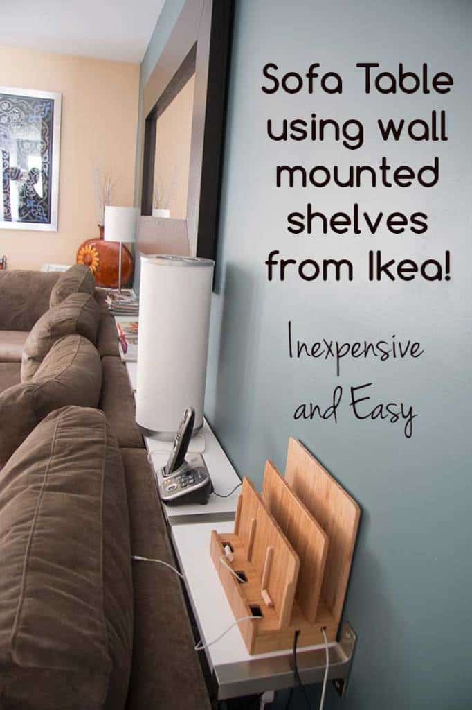 sofa wall table