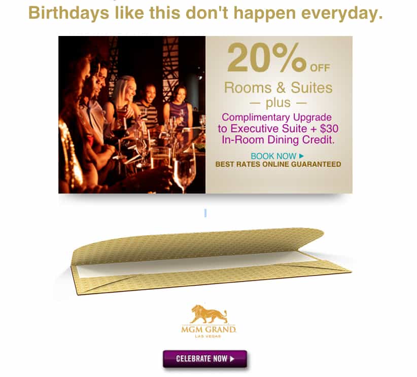 mgm birthday deal