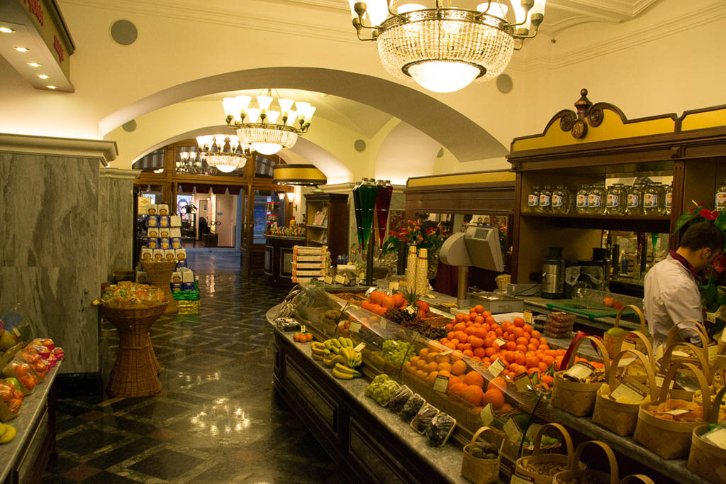Supermarket inside Gum mall in Moscow