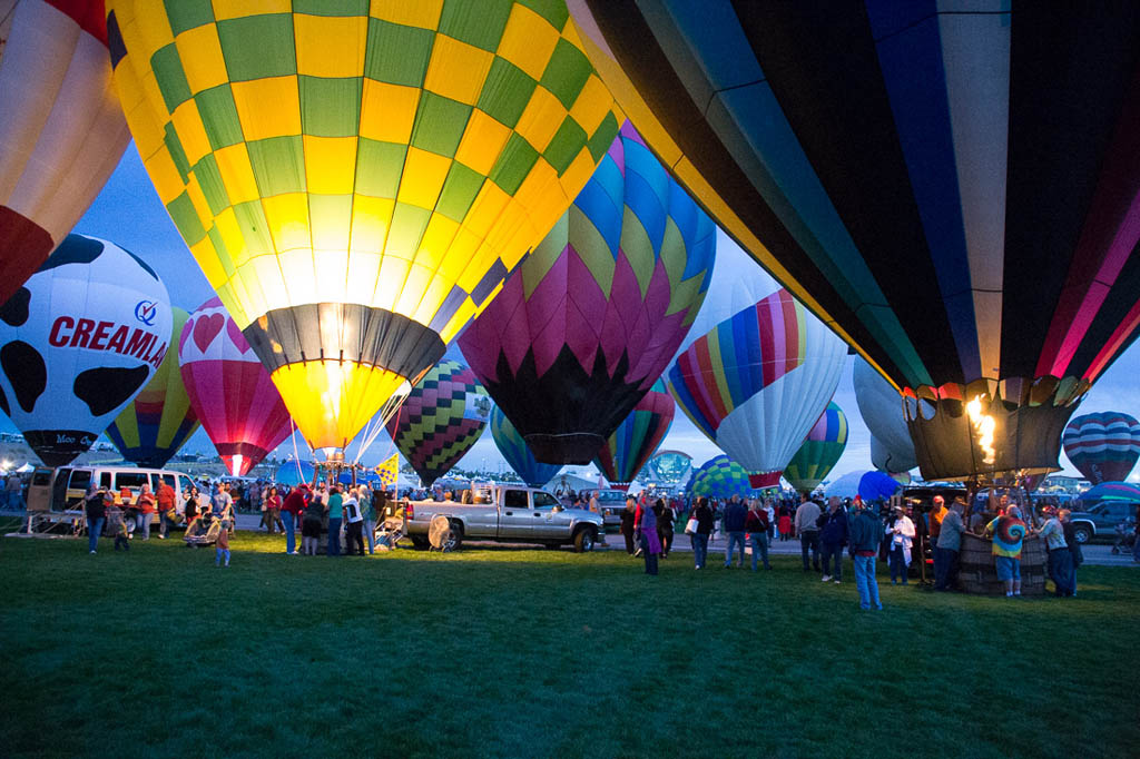Evening Glow at the Balloon Fiesta in Albuquerque