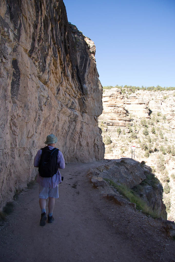 Ken hiking along the Bright Angel Trail