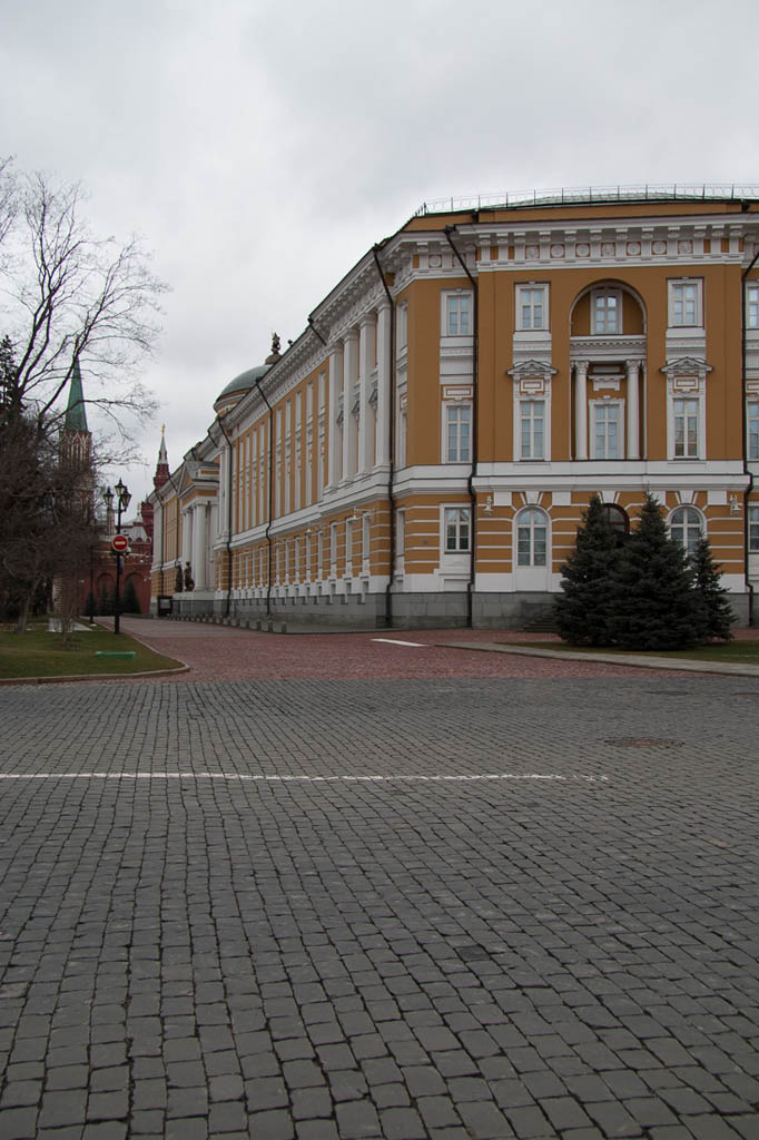 Buildings on the Kremlin grounds while touring