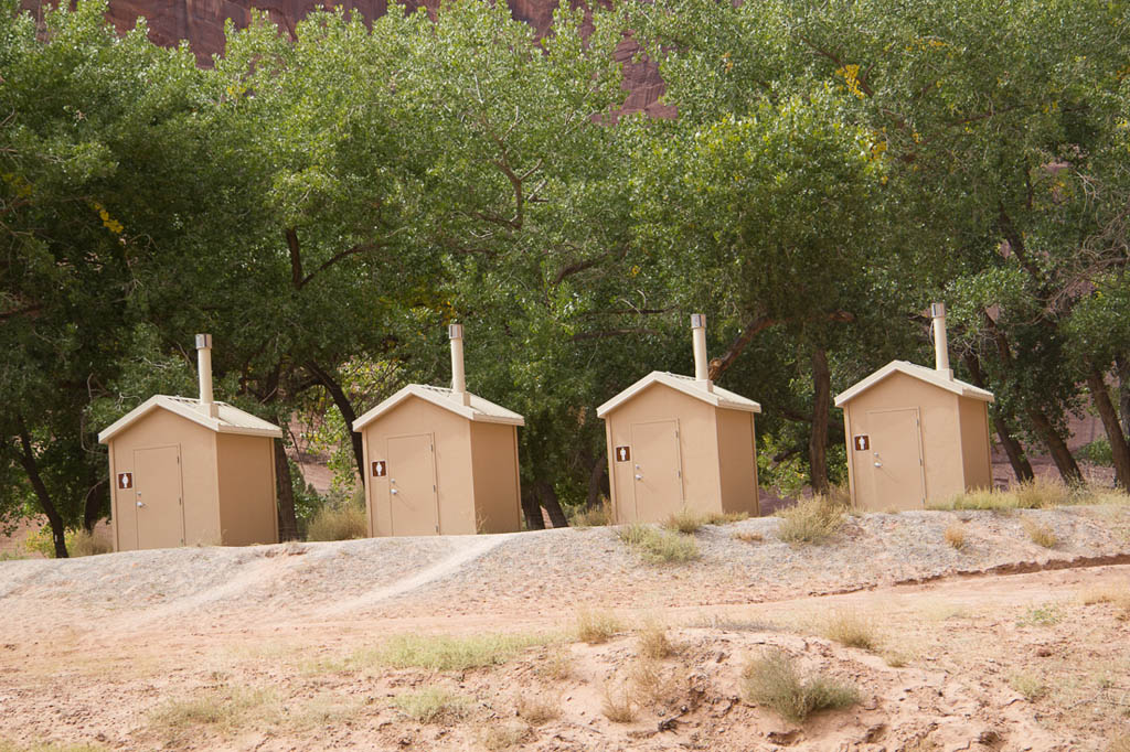 Pit toilets in Canyon de Chelly