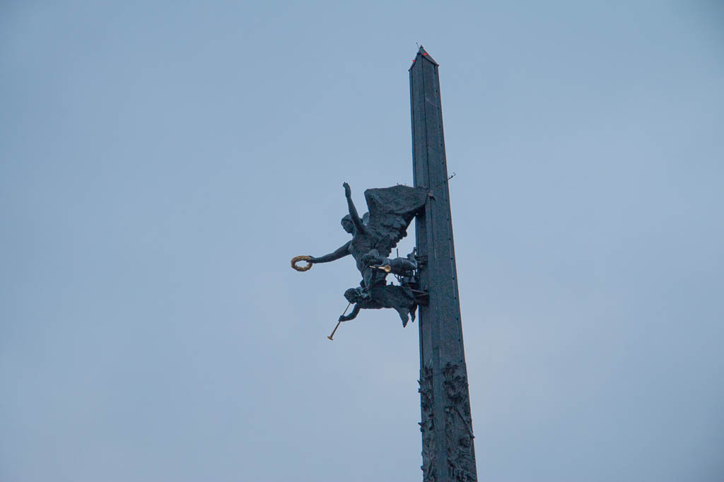 Obelisk Statue of Nike at Victory Park in Moscow