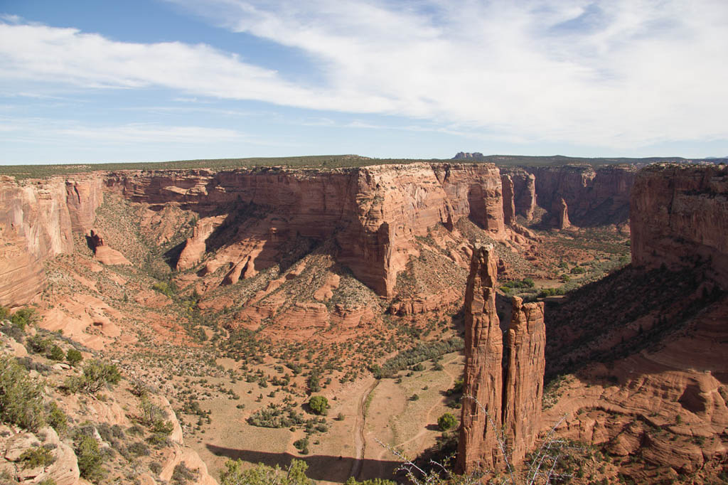 View of Spider Rock from the South Rim of Canyon de Chelly
