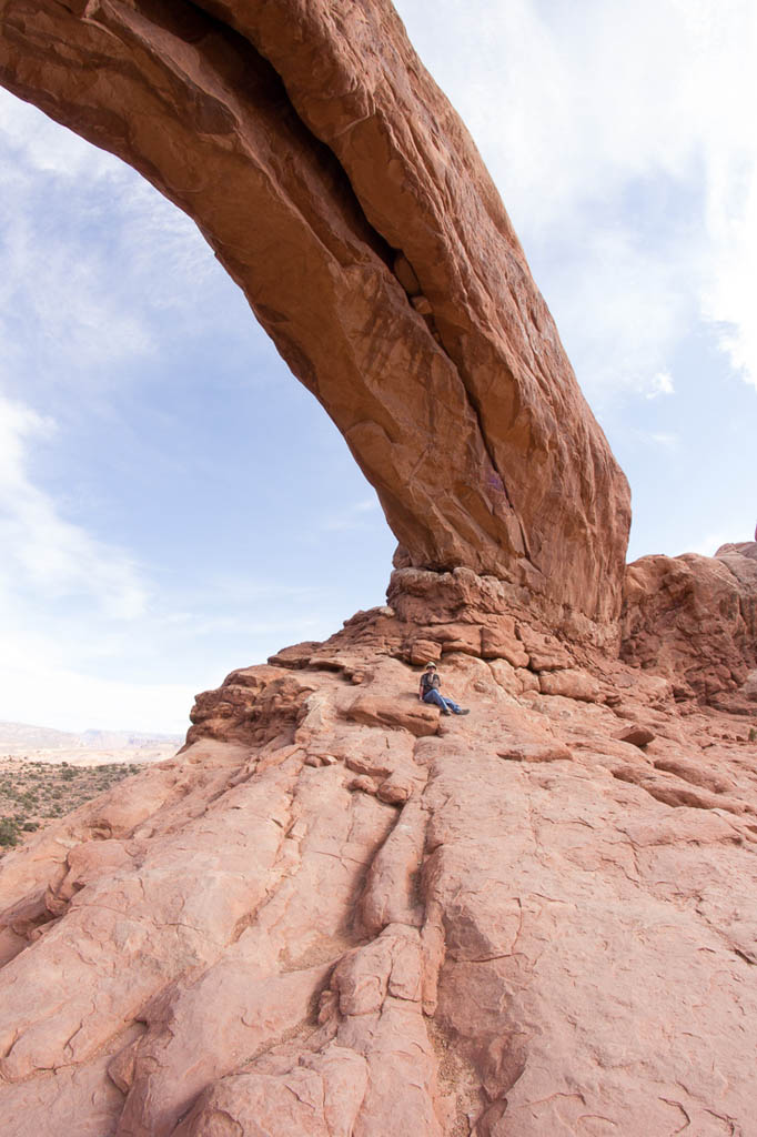 Ken sitting under the North Windows Arch