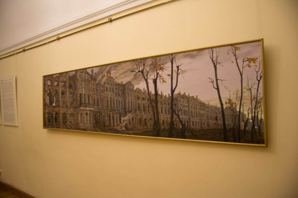 Painting of Catherine Palace after the Siege of Leningrad