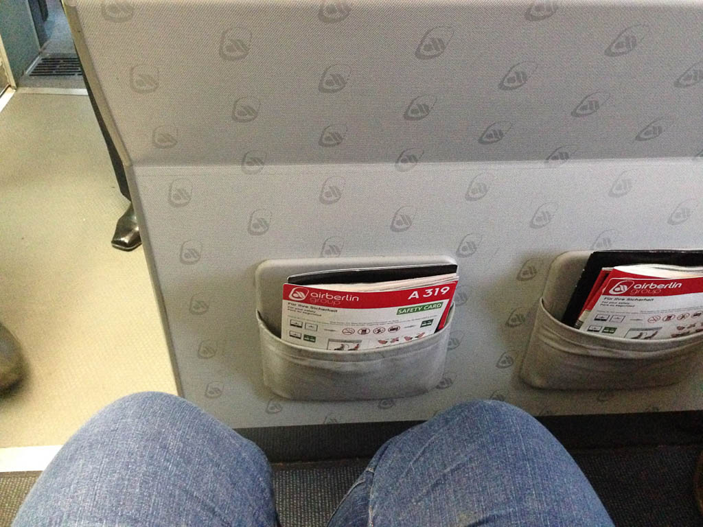 Legroom of bulkhead seat on Air Berlin flight