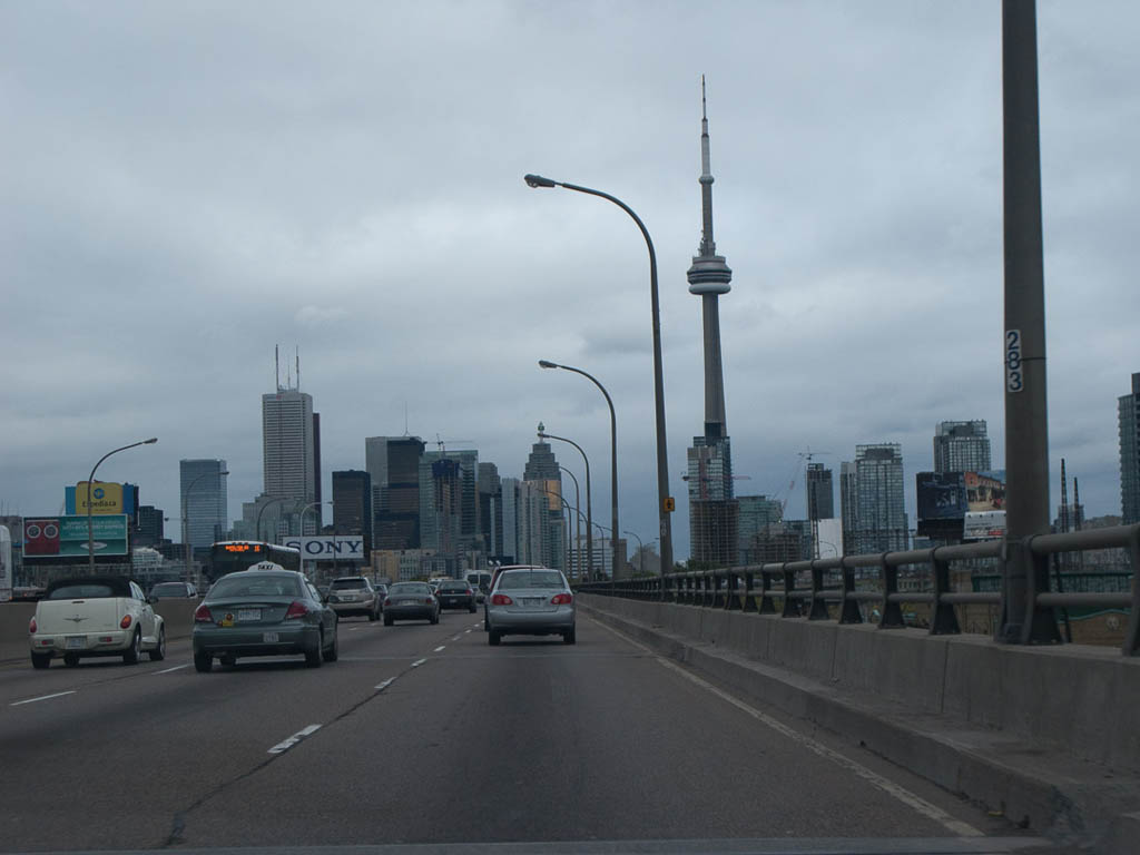 CN Tower in Toronto from Highway