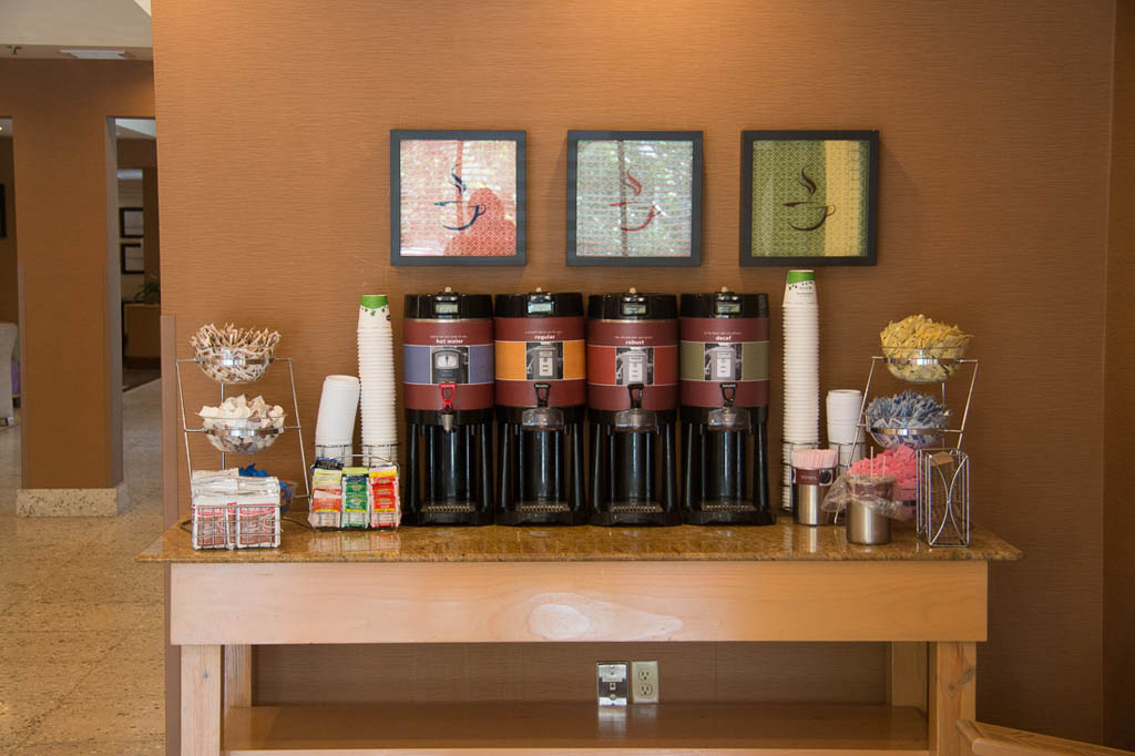 Coffee available in hotel lobby