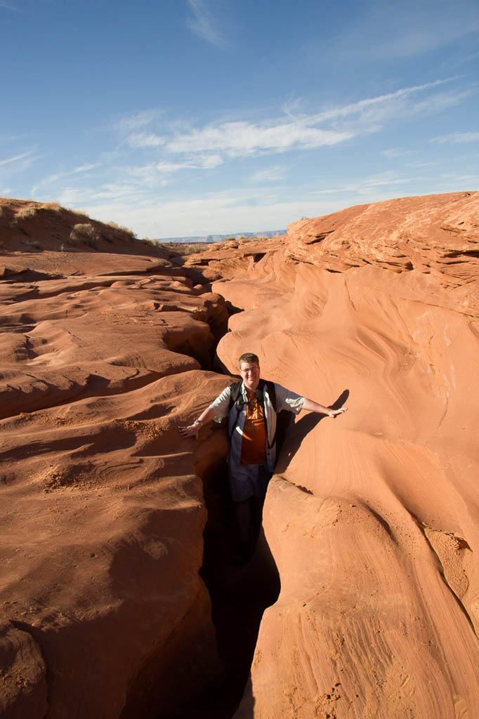 Ken standing in entrance to Lower Antelope Canyon