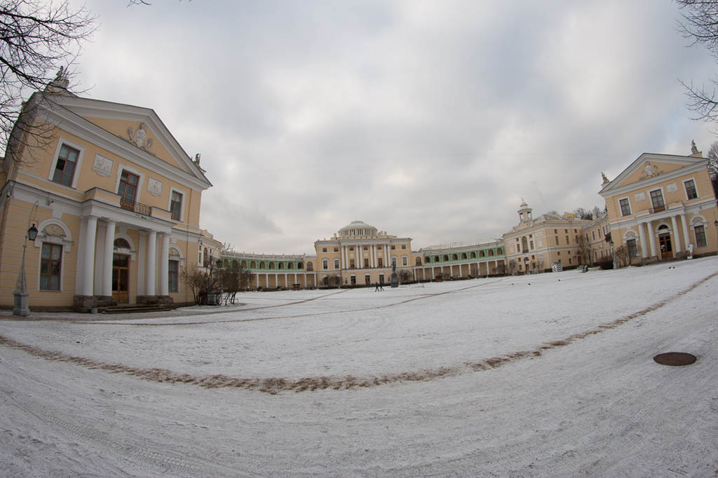 Outside Pavlovsk Palace inside St. Petersburg