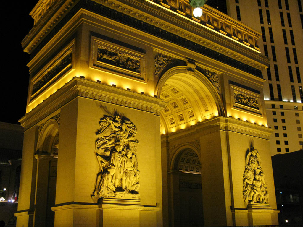 View from outside the Paris hotel in Las Vegas