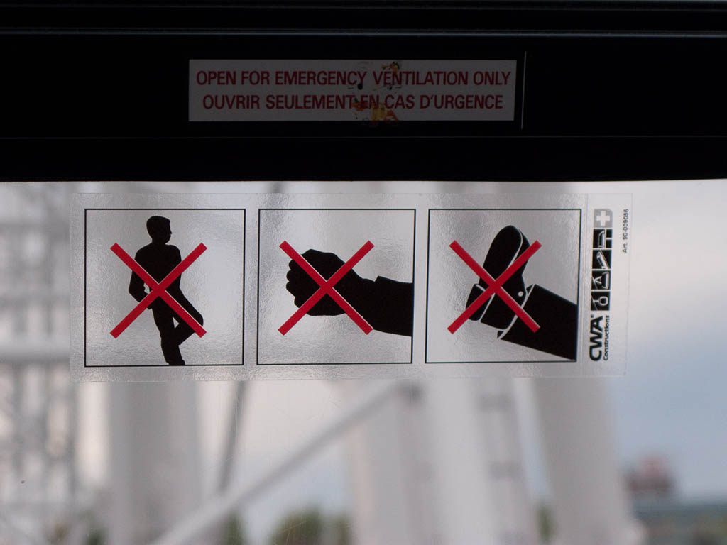 Funny sign on skywheel.