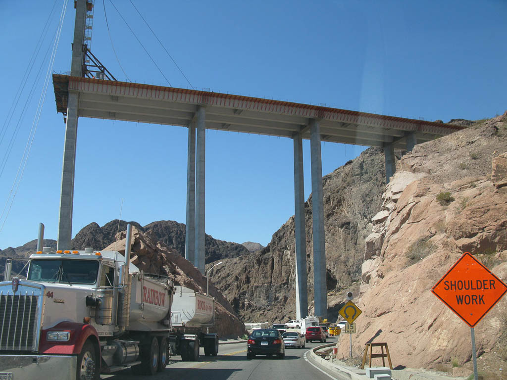 Constructing U.S. 93 bypass bridge