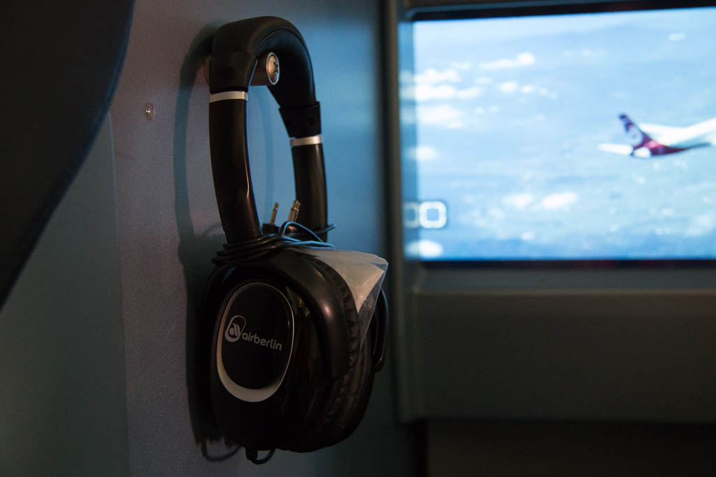 Air Berlin Business Class headphones