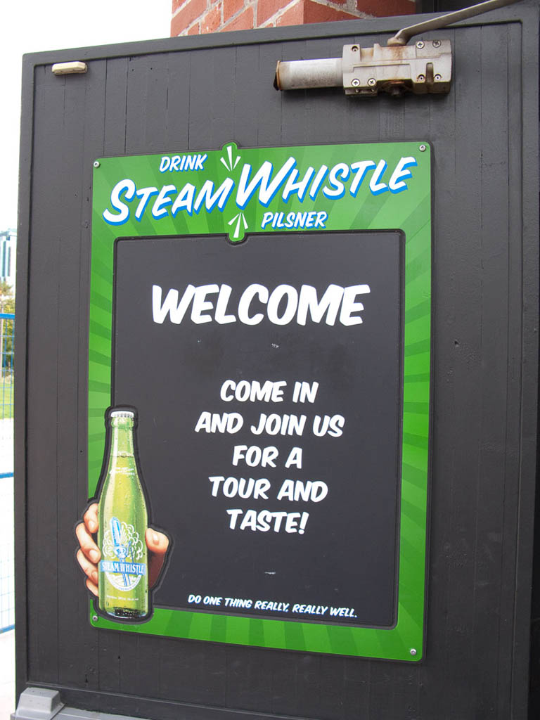 Steam Whistle sign