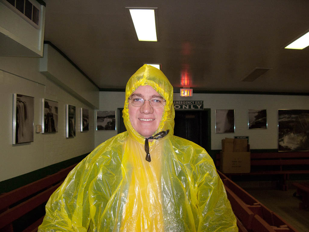 Ken in his poncho at Cave of the Winds