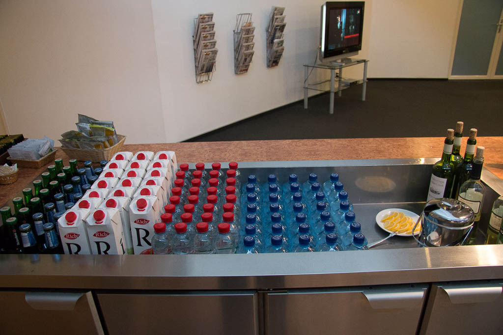 Snacks and Beverage area at Pulkovo Business Class Lounge