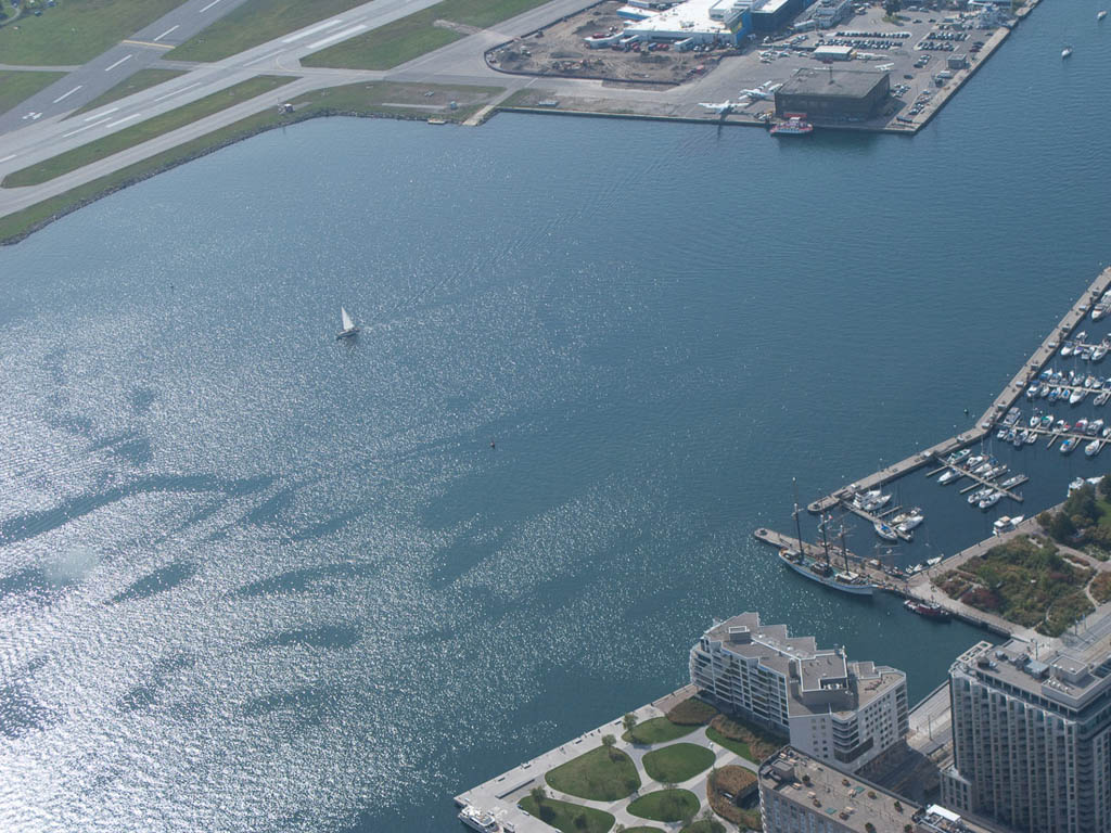 View of water from CN Tower