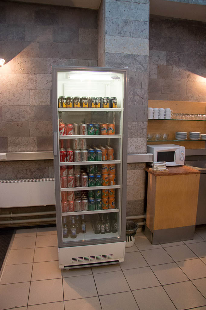 Snacks and Beverage area at Pulkovo Business Class Lounge