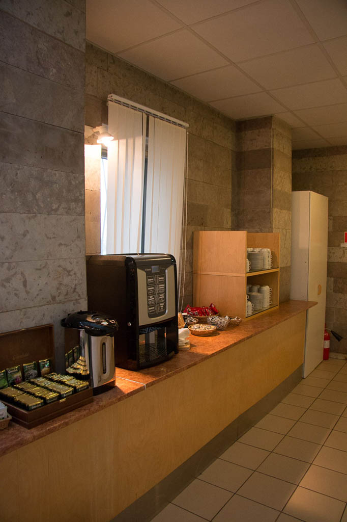 Snacks and Beverage area at Pulkovo Business Class Lounge