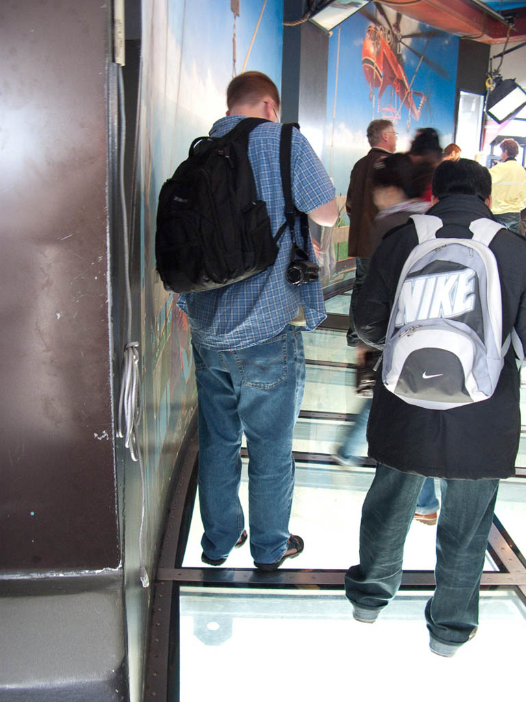 Glass floor at CN Tower