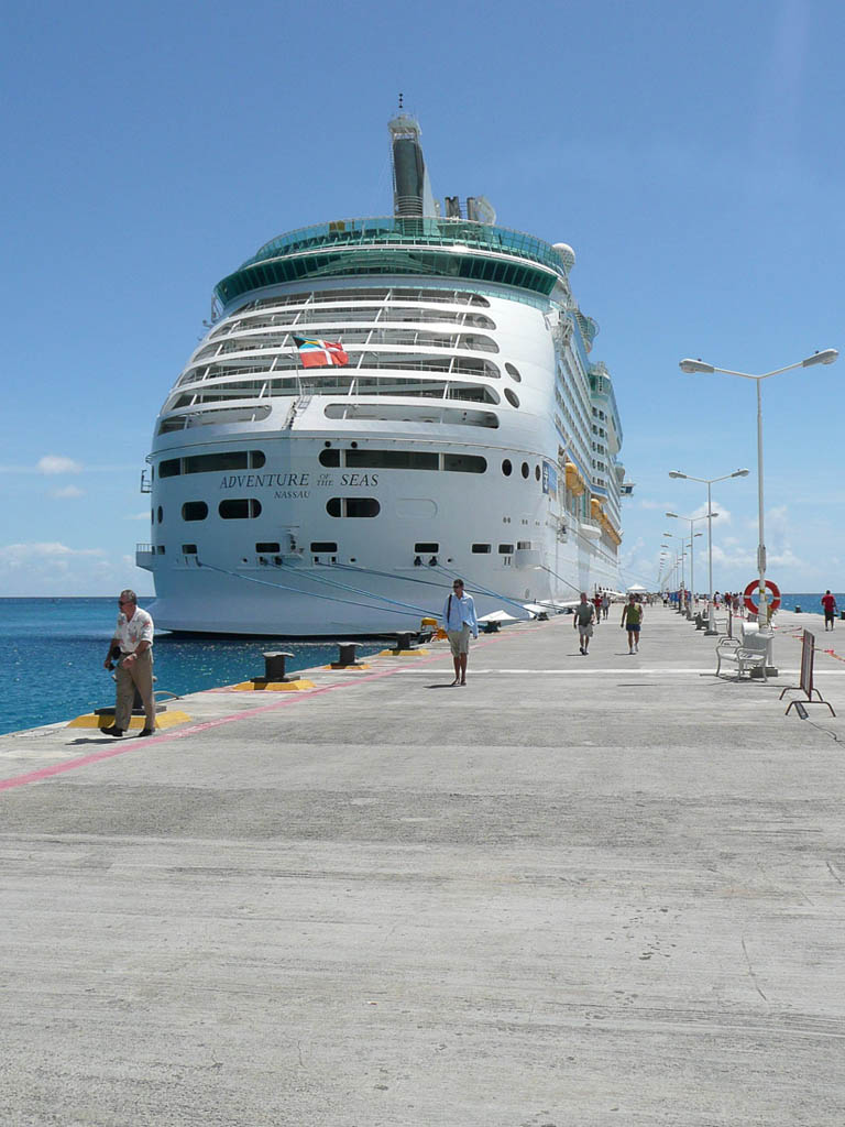 Adventure of the Seas docked in St. Maarten