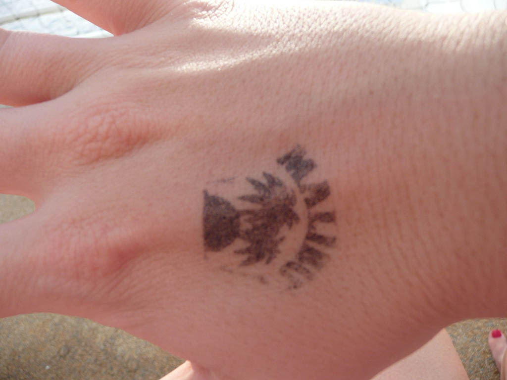 Hand stamp for Malibu Beach