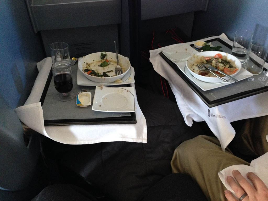 Air Berlin Business Class meal service