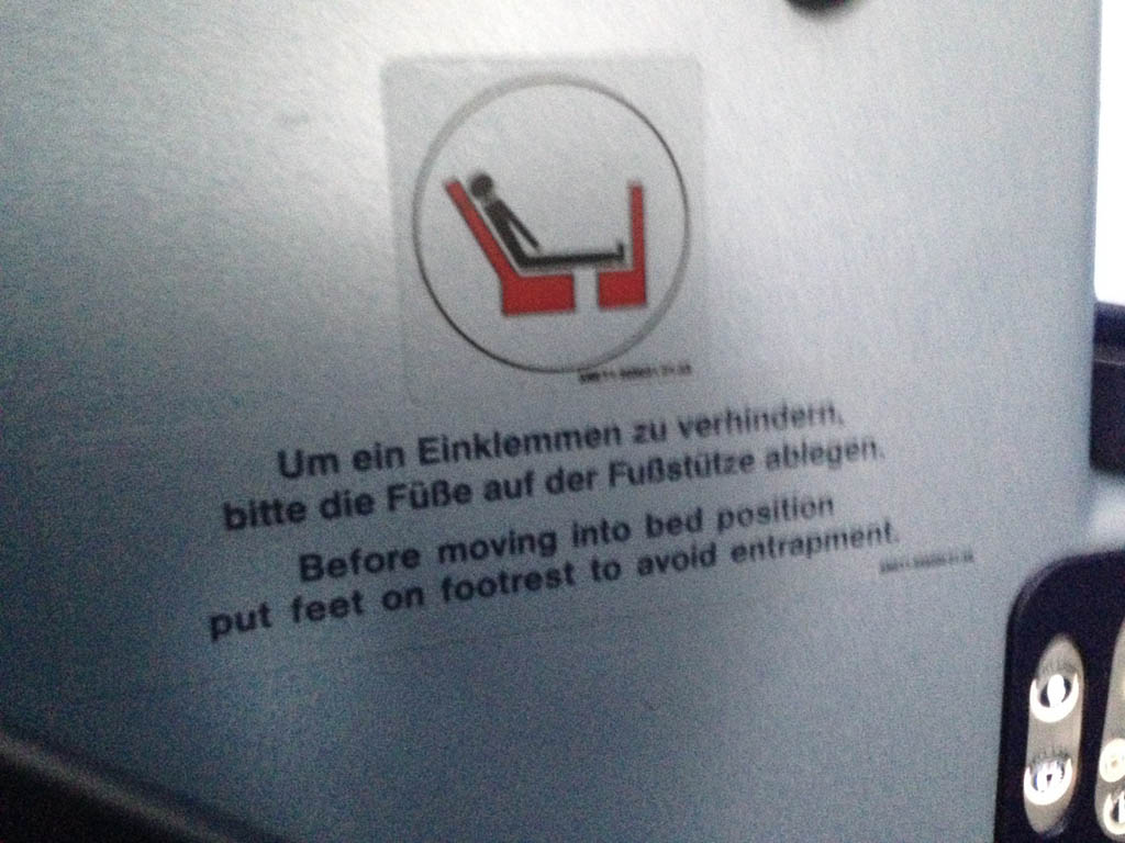 Seat warning on Air Berlin