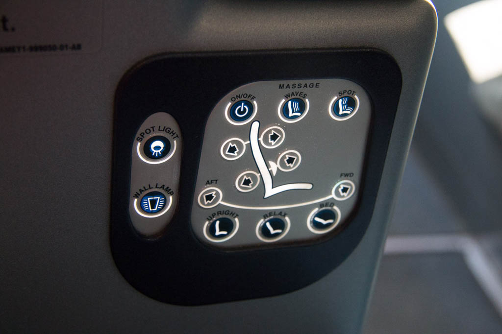 Air Berlin Business class seat controls