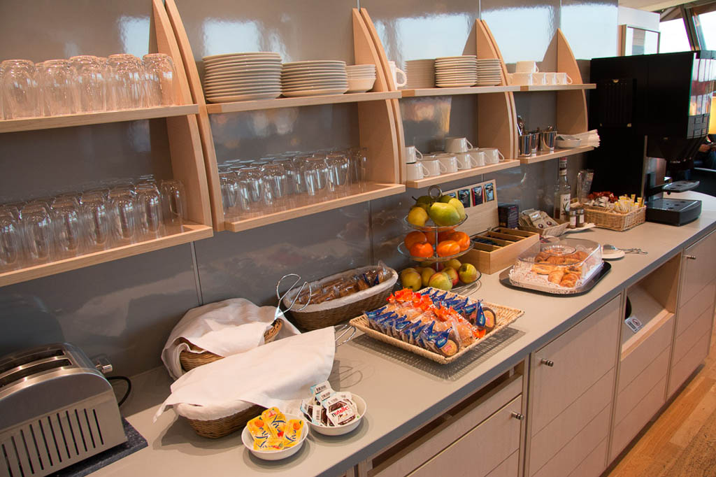 Drinks and Snacks at Air Berlin Lounge at TXL