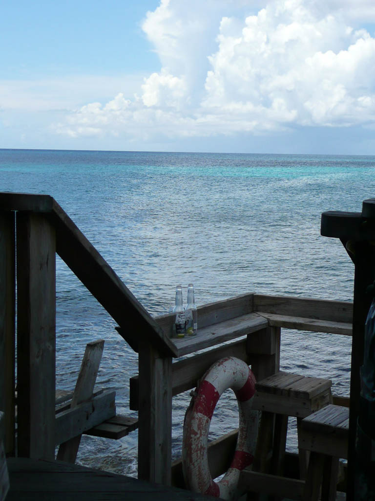 Watching planes land at St. Maarten airport from nearby bar and restaurant | Maho beach