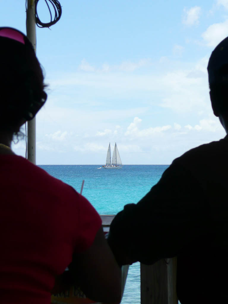 Sailboats near Maho Beach