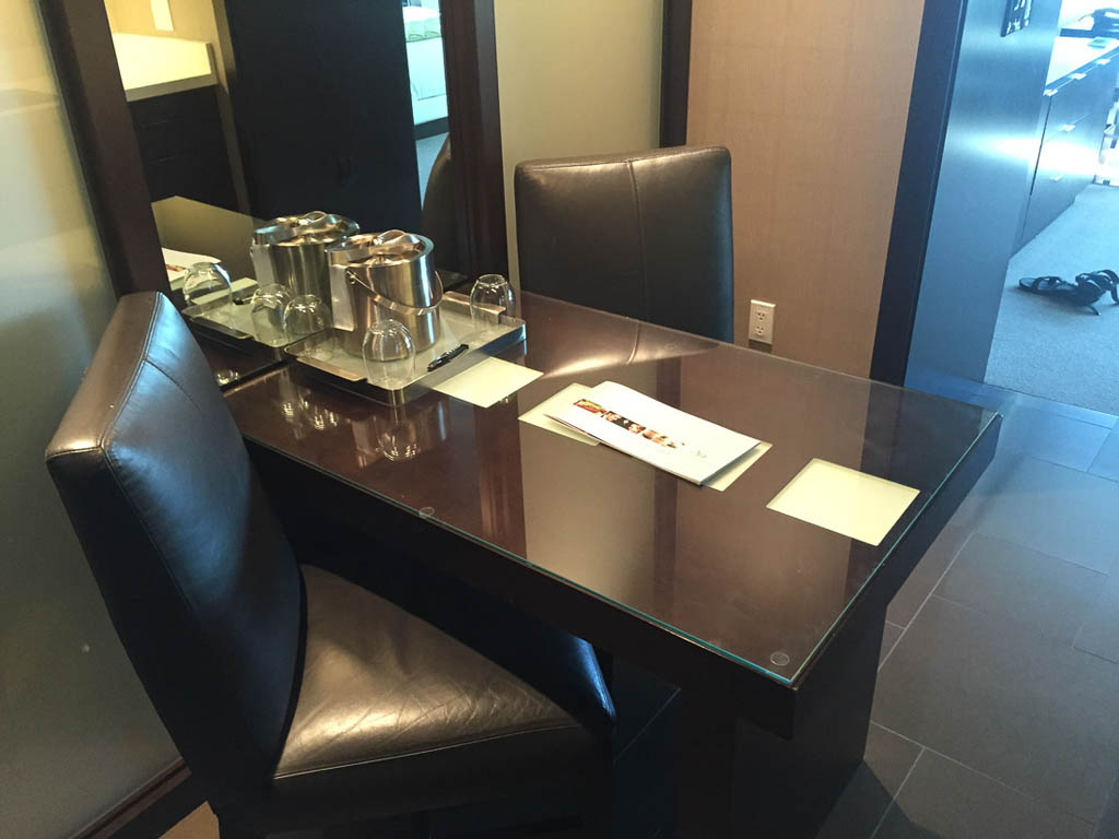 Small dining table in Deluxe Suite