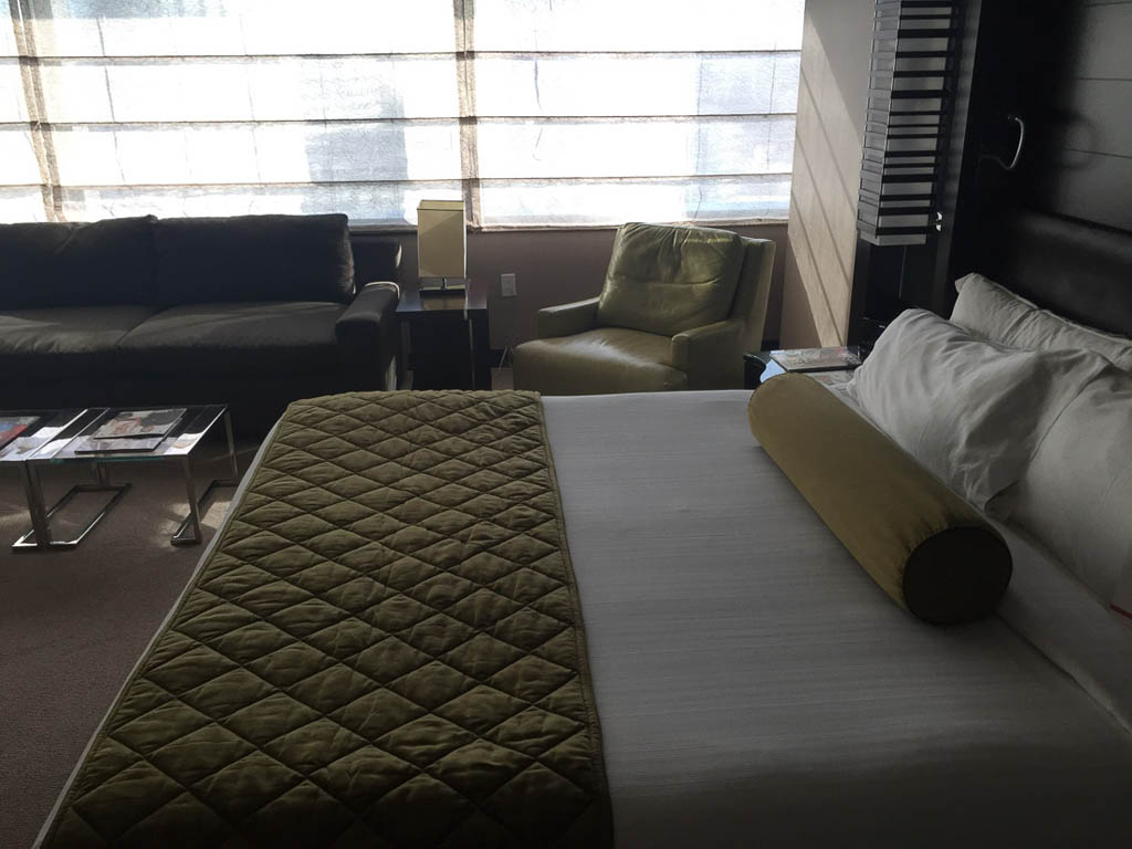 Bed and chair at Vdara