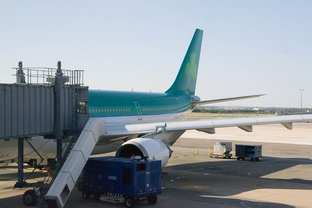 Aer Lingus flight at Washington Dulles waiting to depart
