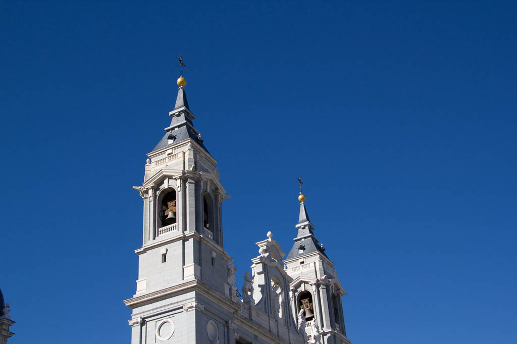 Outside the Almudena Cathedral in Madrid