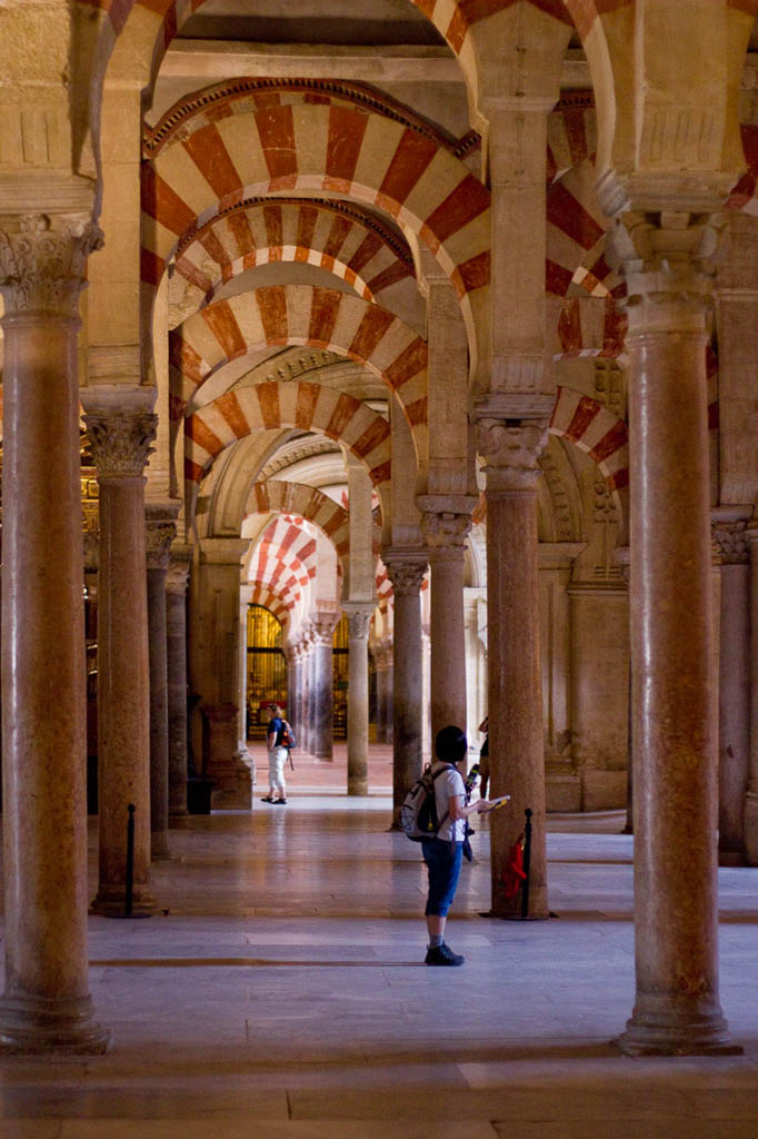 Arches inside the Great Mosque of Cordoba