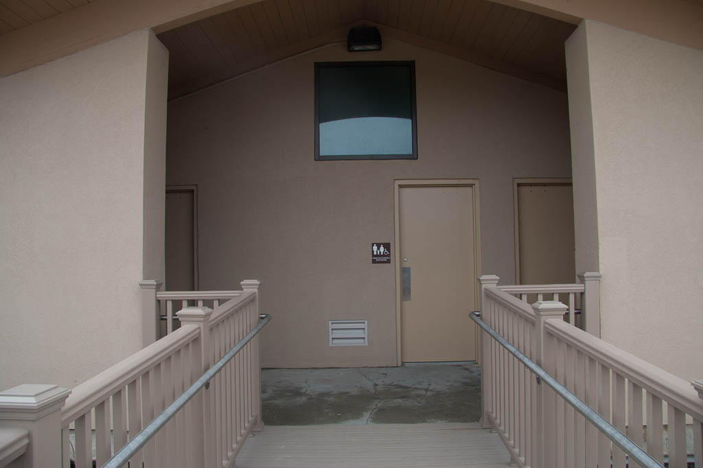 Restroom entrance at Assateague State Park