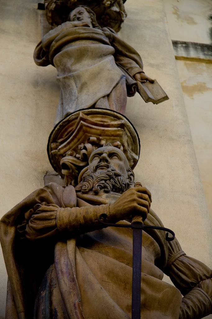 Statues outside the Cathedral of Seville