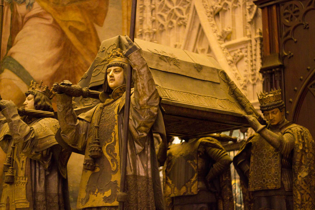 Tomb of Christopher Columbus in Cathedral of Seville