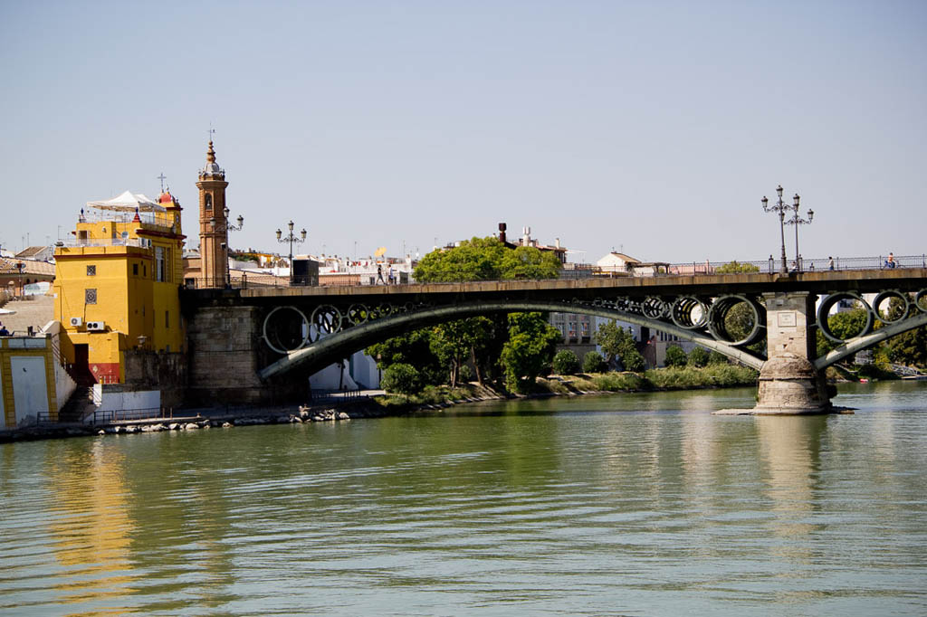 Seville from boat ride on Guadalquivir River