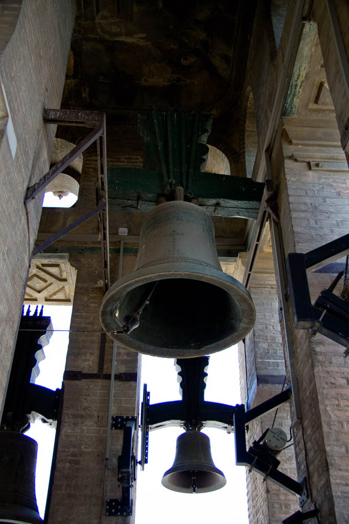 Church bells at top of Seville Cathedral