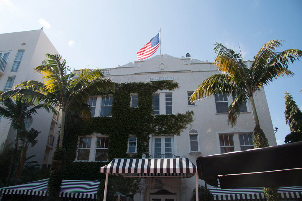 Exterior of Angler’s Hotel in Miami