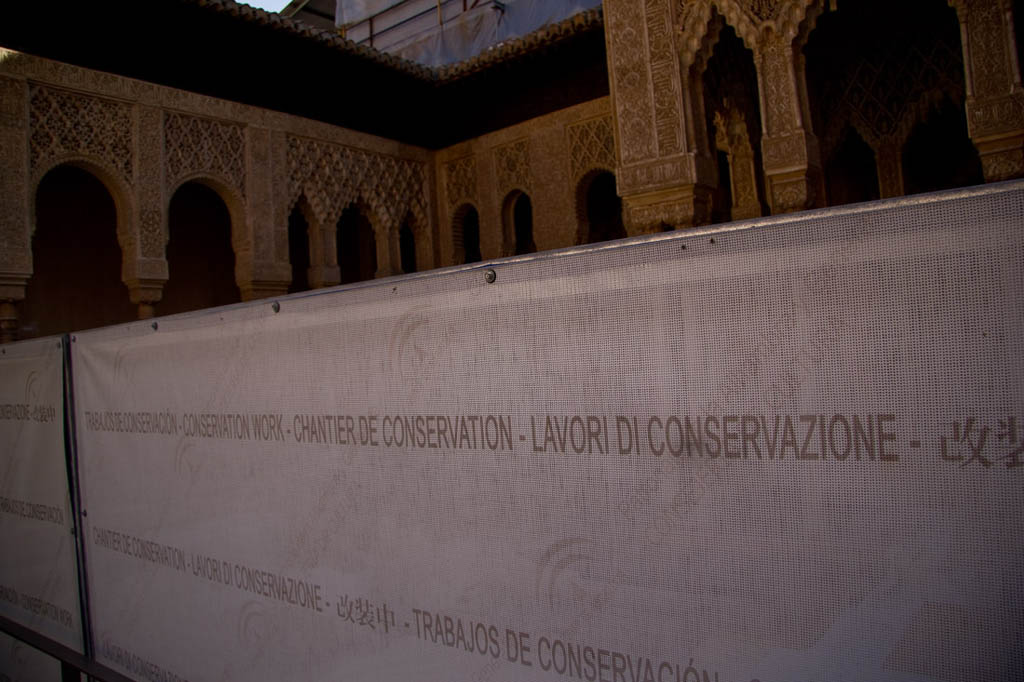Restoration work at the Alhambra