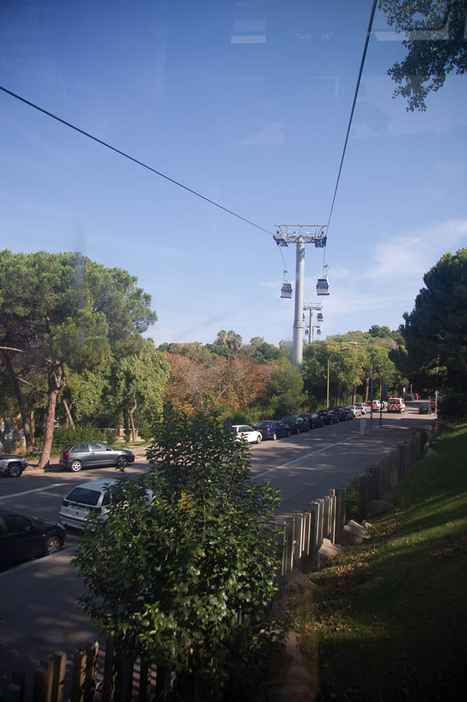 Views from cable car to Montjuic